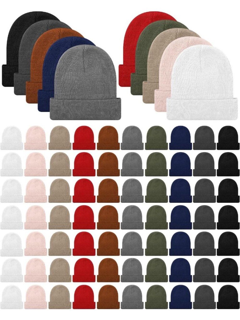 Cozy Winter Beanie Hats for Donation - Warm Knit Caps in Bulk, Perfect for